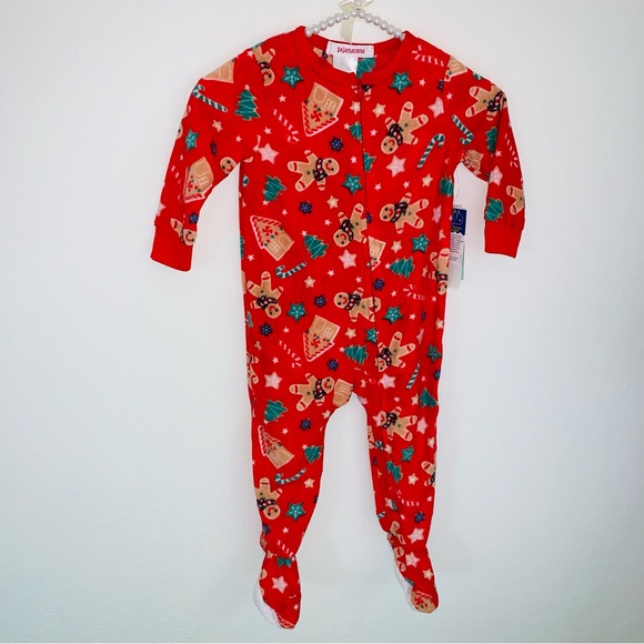 Pajamarama red gingerbread holiday Christmas onesie age 2 years old new with tag - Picture 1 of 10